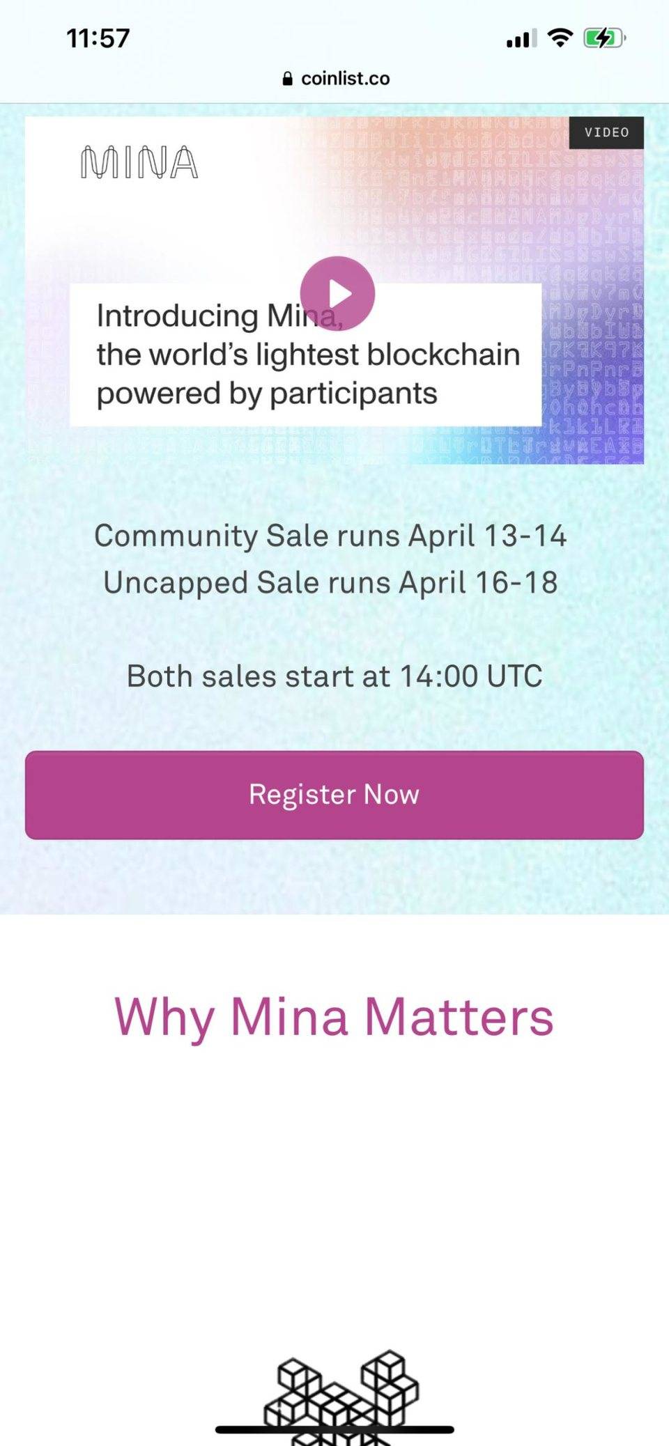 解析轻量级区块链协议 Mina 特性、运作机制与 Coinlist 参与教程