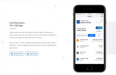 TAP, 모든 거래소에서 자산 거래와 결제 3초 만에 가능한 새로운 서비스 출시 실생활형 거래&결제 솔루션 TAP, 가장 완벽한 크립토 월렛 등장