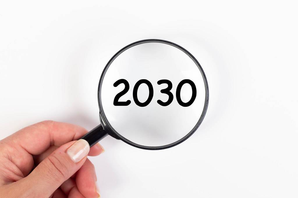 2030 under magnifying glass