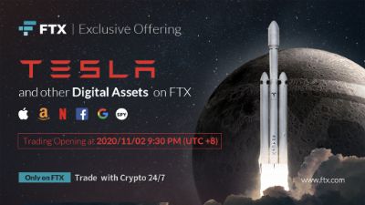 FTX即将上线AAPL、AMZN、FB、NFLX、GOOGL和SPY股权通证