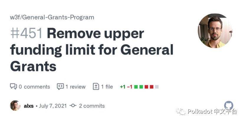 Web3 基金会取消 General Grants 最高 10 万美金的资助限制