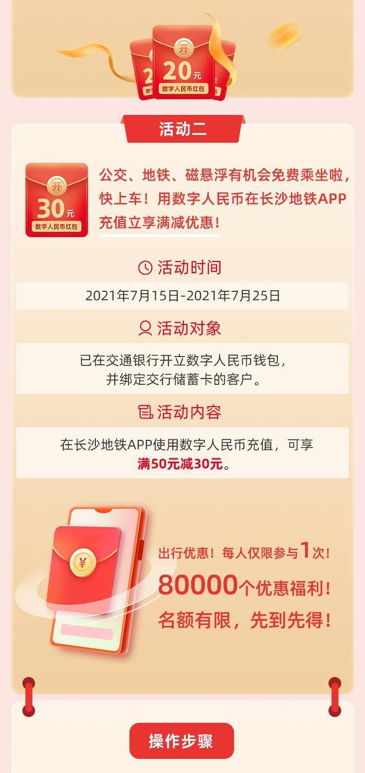 交行发 400 万数字人民币红包，联动“长沙地铁”享满减优惠