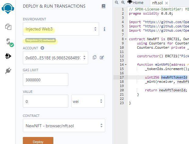 如何创建和部署 ERC-721(NFT)？