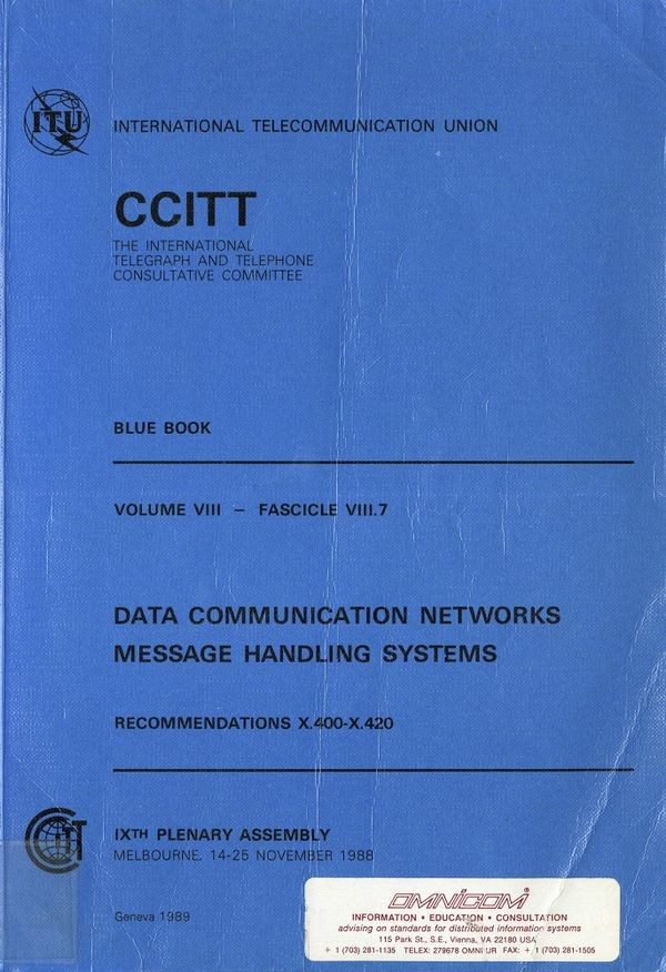 设计 OSI 模型的 CCITT 的出版物