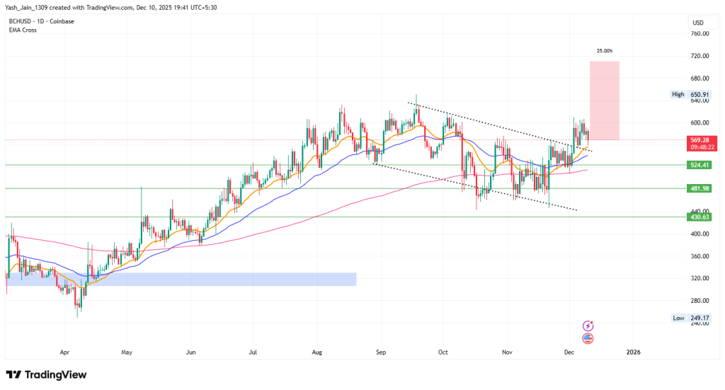 Bitcoin Cash Price Gains Momentum as Merchant Adoption Surges and Whales Accumulate
