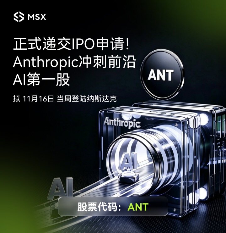 MSX美股每日观察：Anthropic正式递交IPO申请：半年营收163亿美元，前沿AI商业模式首次接受公开市场检验