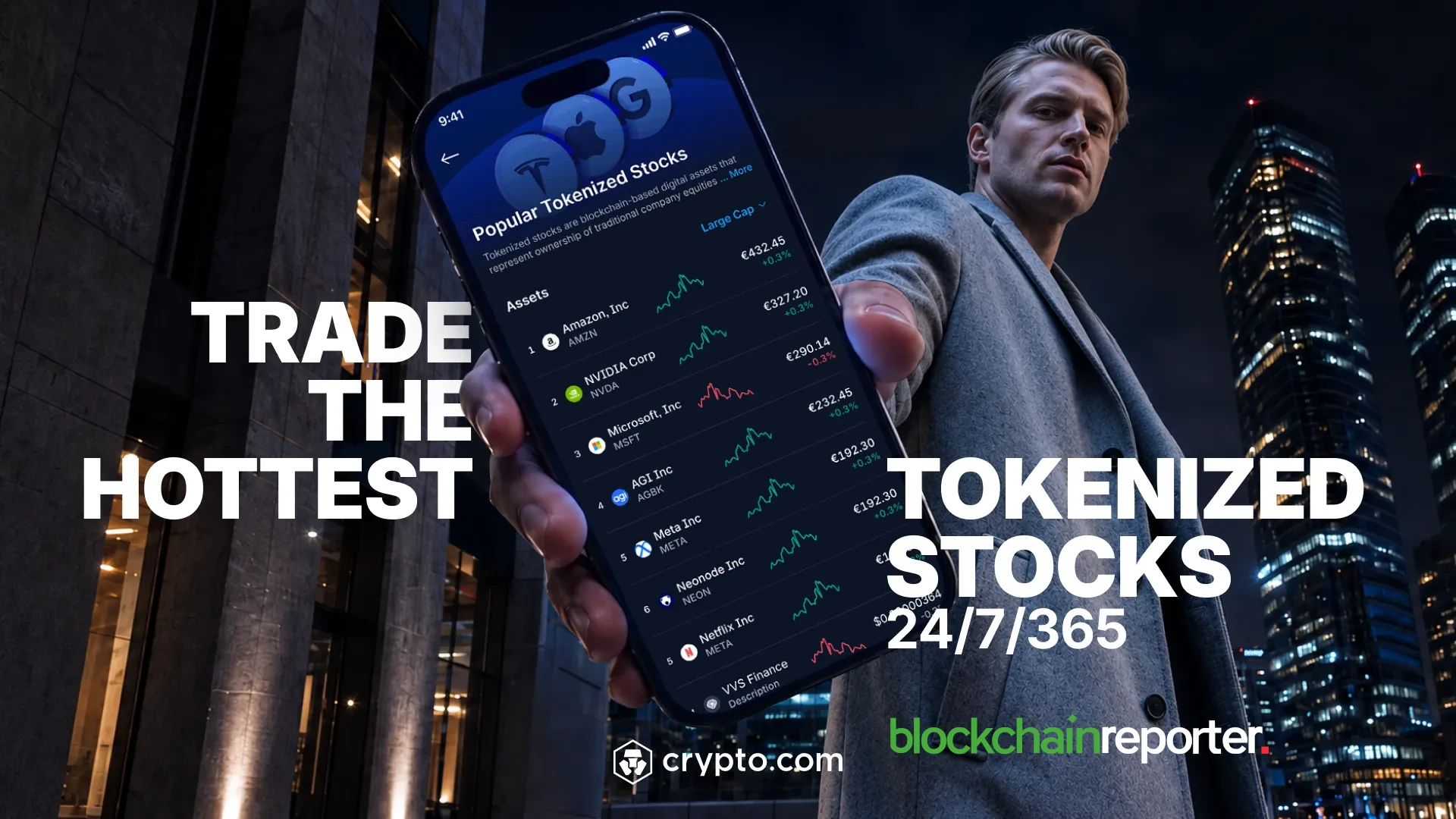 Crypto.com Introduces 24/7 Tokenized Stock Trading in EEA Region