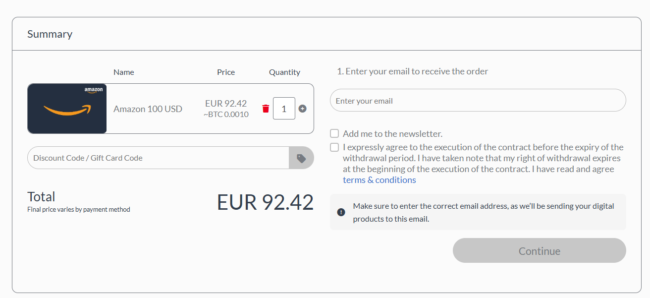 Choosing Payment Method On CoinsBee