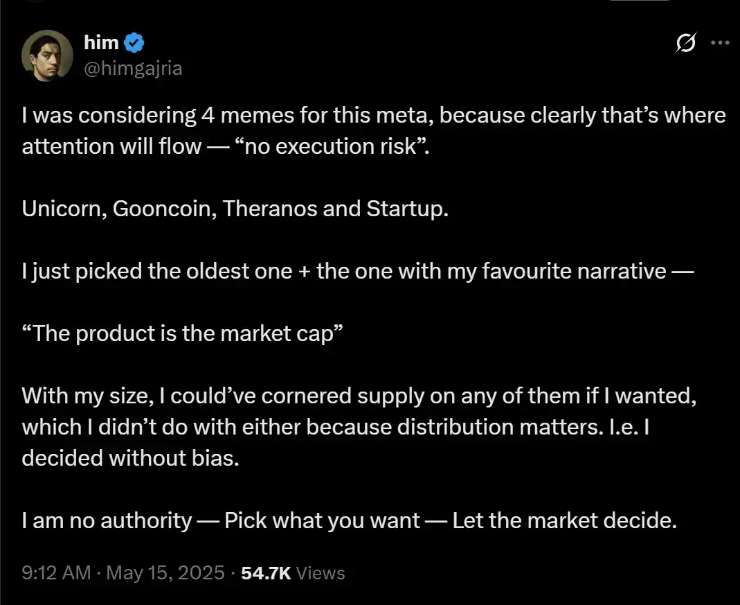 STARTUP半小时涨40倍，him如何成为Believe的情绪之王？