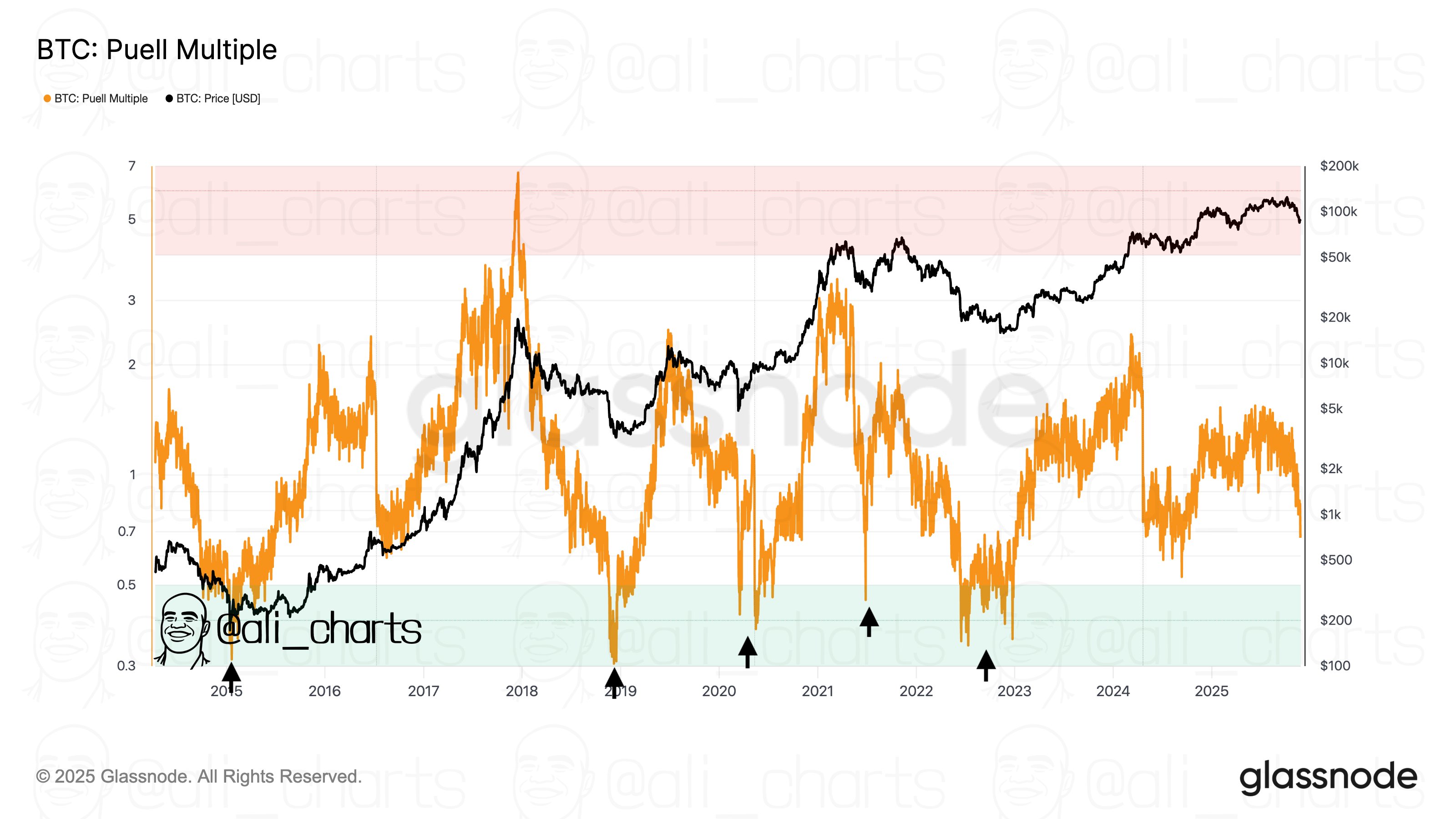 Bitcoin Puell Multiple Plunges, But Not Inside Bottom Zone Yet