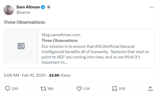 Sam Altman最新文章：AI Agent将重塑世界经济