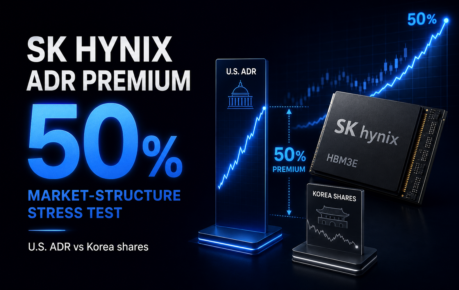 为什么SK海力士的美国ADR溢价达到50%?一场市场结构的压力测试
