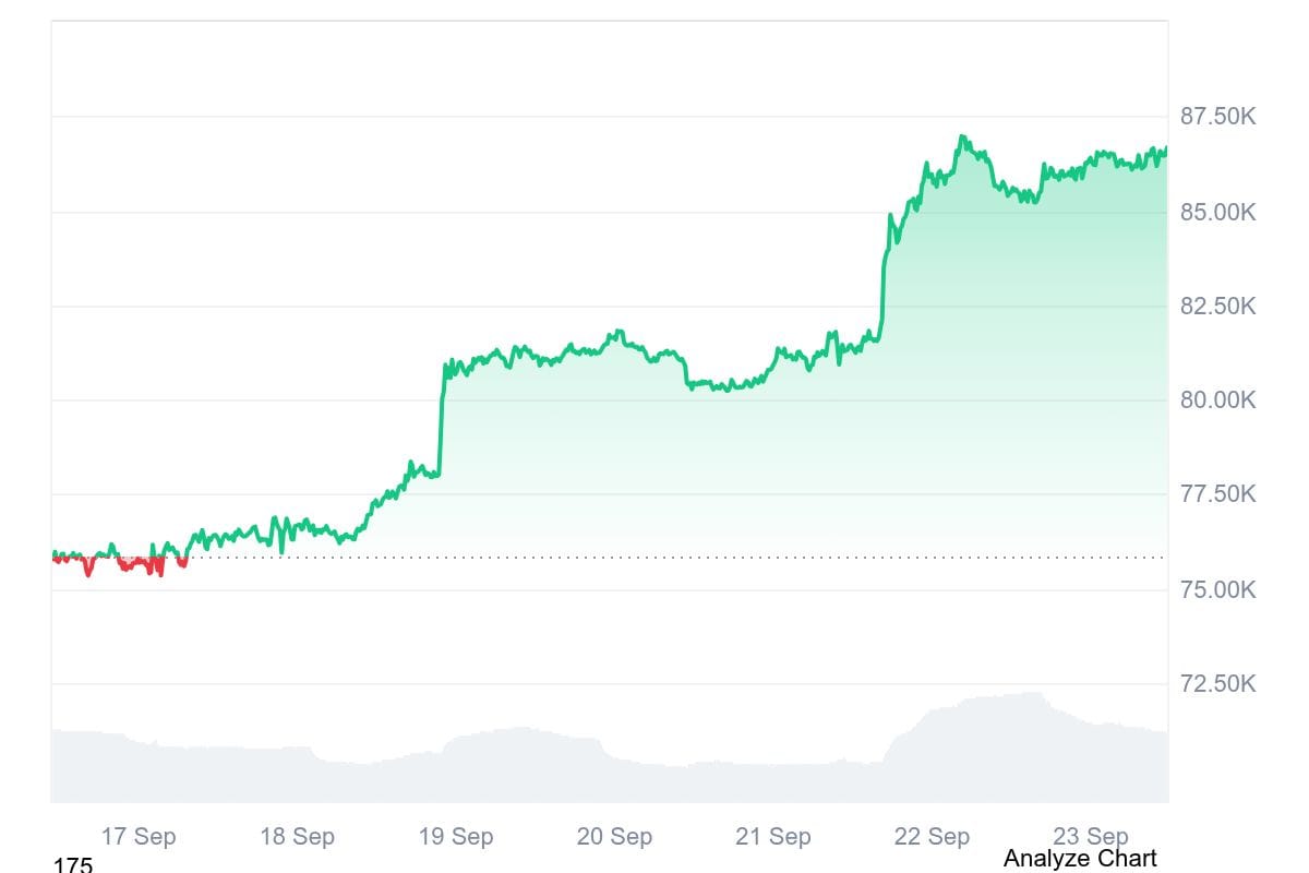 Bitcoin ETFs Pull In $999 Million in a Day as BTC Holds Above $86,000