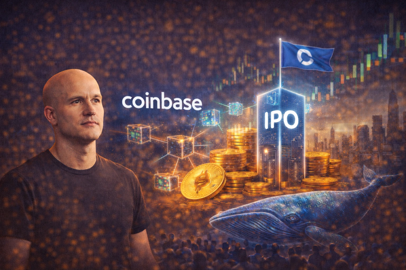 Coinbase 執行長：鏈上 IPO能解決創業困境，全球 40 億人將獲被投資機會