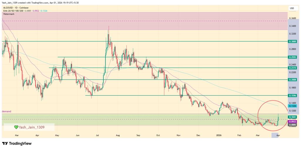 ALGO Price Jumps 30% Intraday, But Is It Just Noise? 
