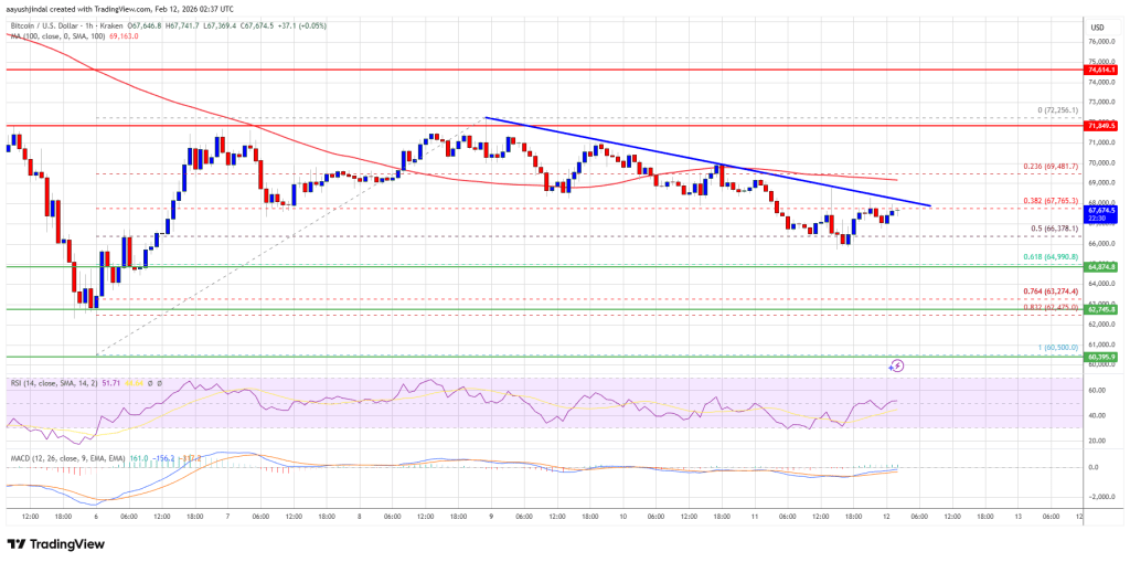 Bitcoin Price Bleeds Lower With $65K Becoming The Battleground