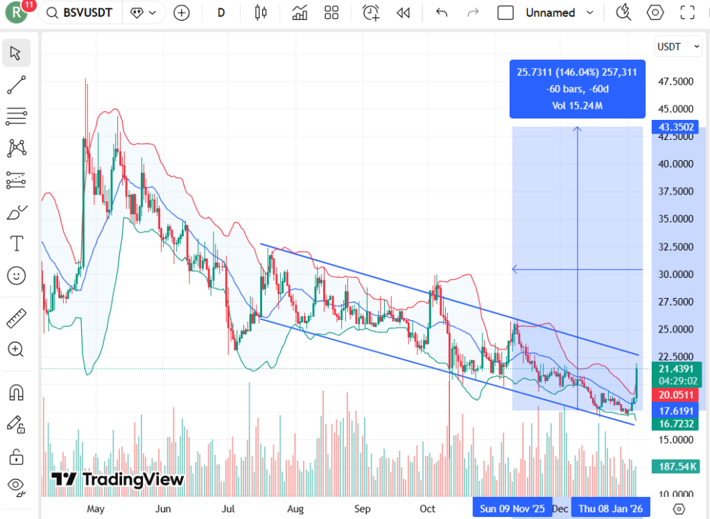 BitcoinSV price chart