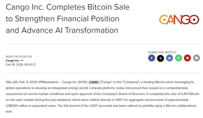 Bitcoin Miner Cango Sells 4,445 $BTC To Cover Collateralized Loan as $SUBBD Makes Waves