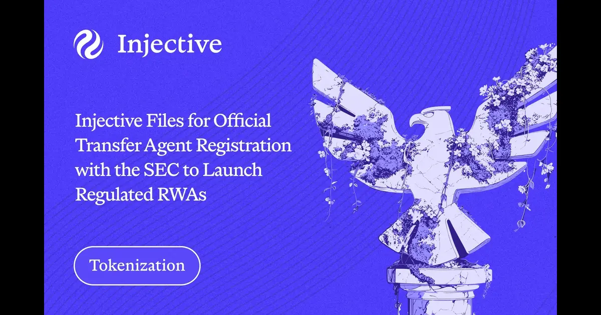 金融特化型L1のインジェクティブ、米SECに移転代理人登録を申請　RWA基盤構築へ