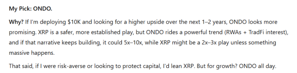 ChatGPT Picks ONDO Over XRP 2