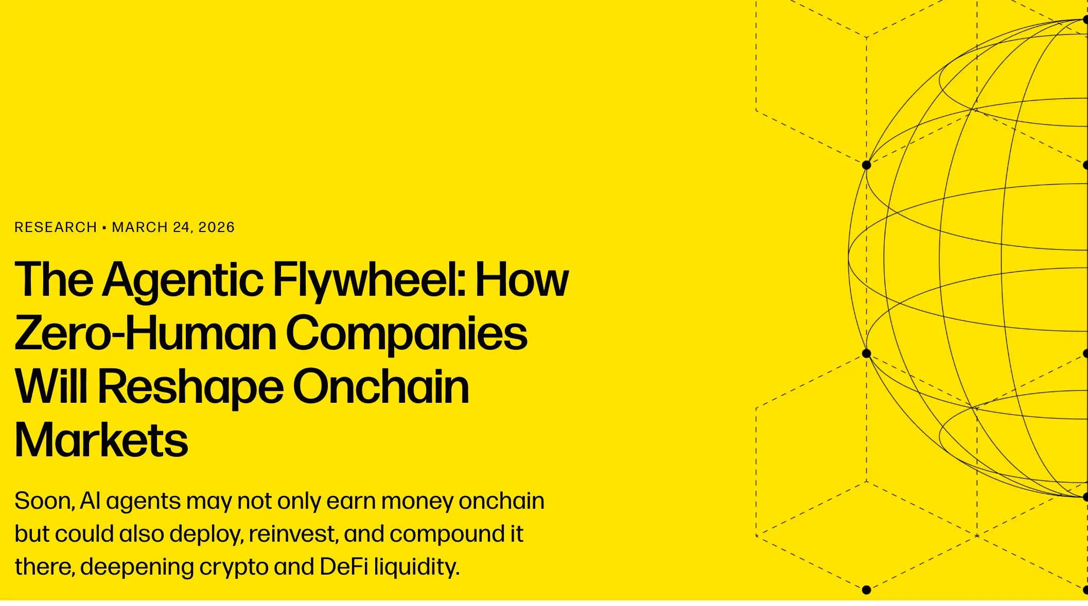Galaxy Research：AI 代理正催生链上新物种，零人类公司如何激活金融飞轮