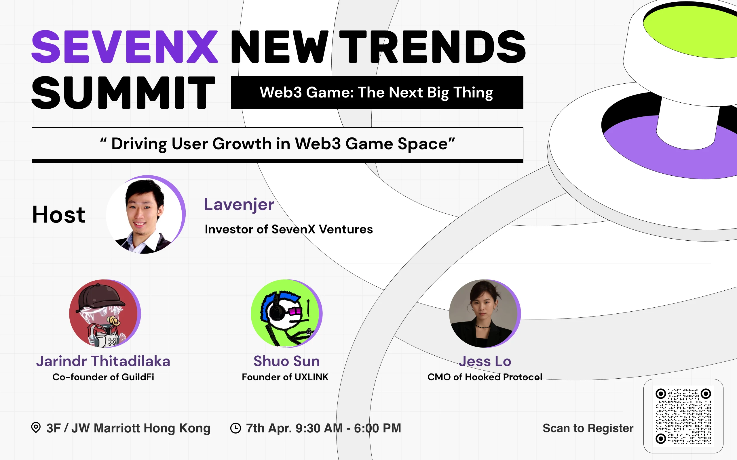 亚洲顶级游戏+全球头部基建，香港Web3嘉年华最热游戏峰会「SEVENX NEW TRENDS SUMMIT」议程揭晓