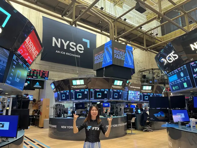 Constance Waing represents FTX at the New York Stock Exchange.