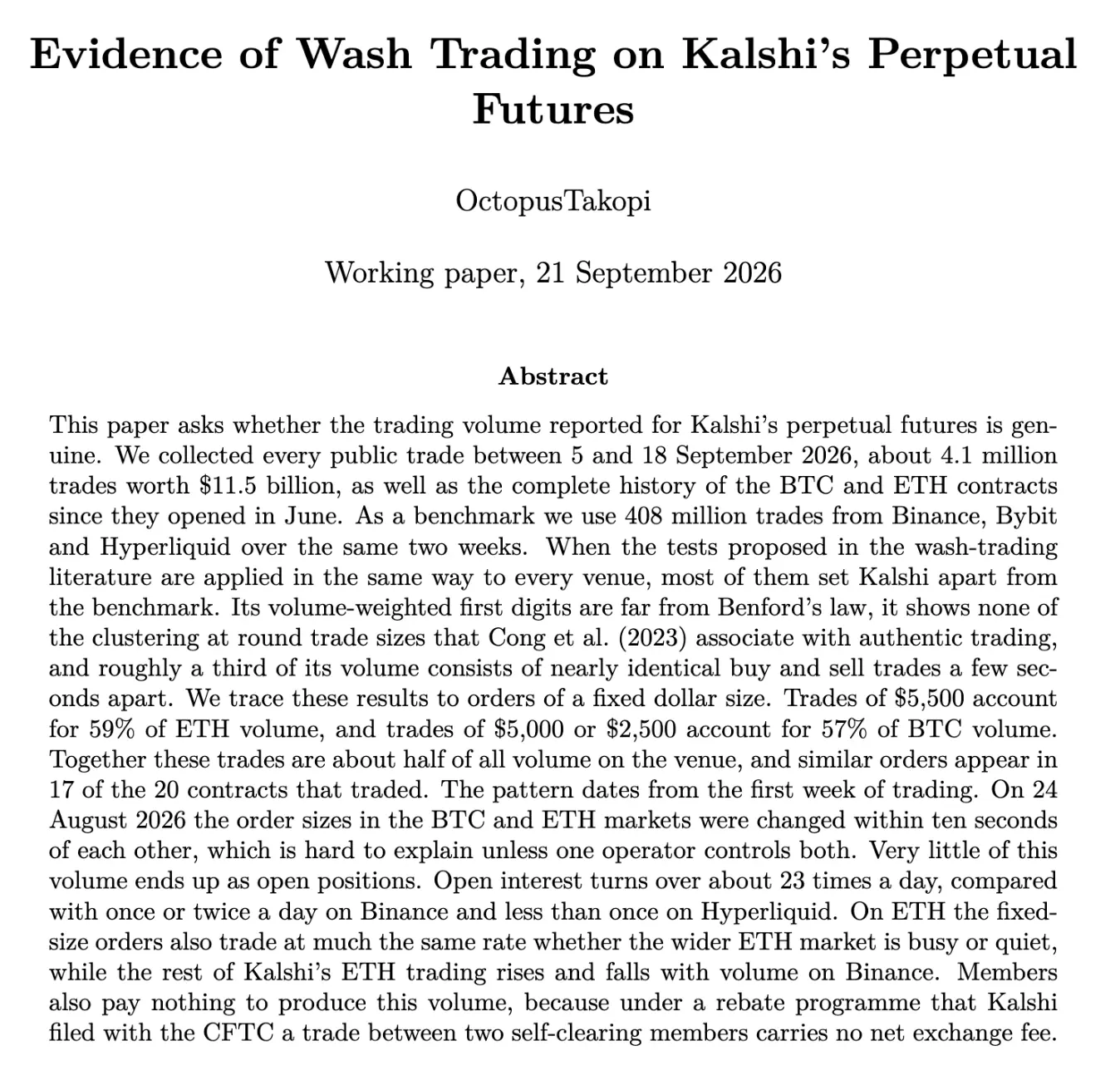 量化交易员硬刚 400 亿 Kalshi 帝国，扯下交易量造假遮羞布