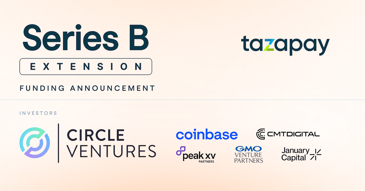 サークルやコインベースなどが出資、決済企業タザペイがシリーズBで計57億円を調達
