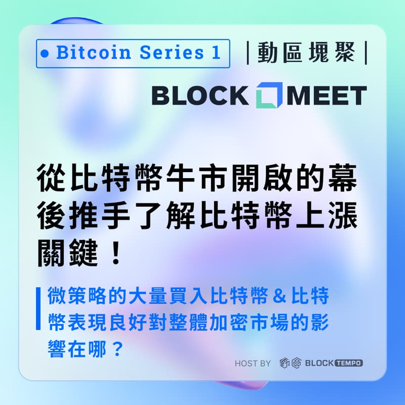 Cover Image for 【​動區塊聚 #Bitcoin Series 1】從比特幣牛市開啟的幕後推手了解比特幣上漲關鍵！微策略的大量買入比特幣＆比特幣表現良好對整體加密市場的影響在哪？