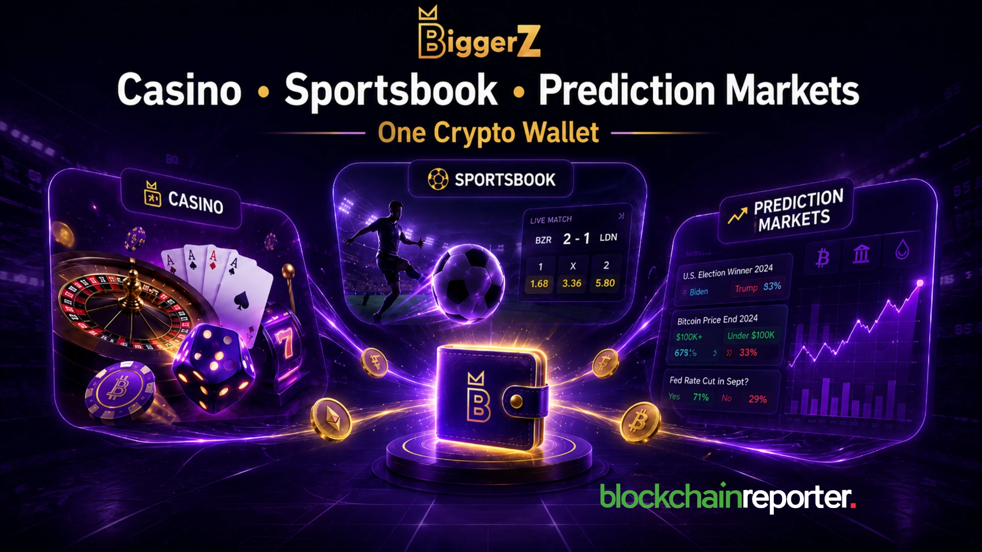 BiggerZ Brings Casino, Sportsbook and Prediction Markets Together in One Crypto Wallet