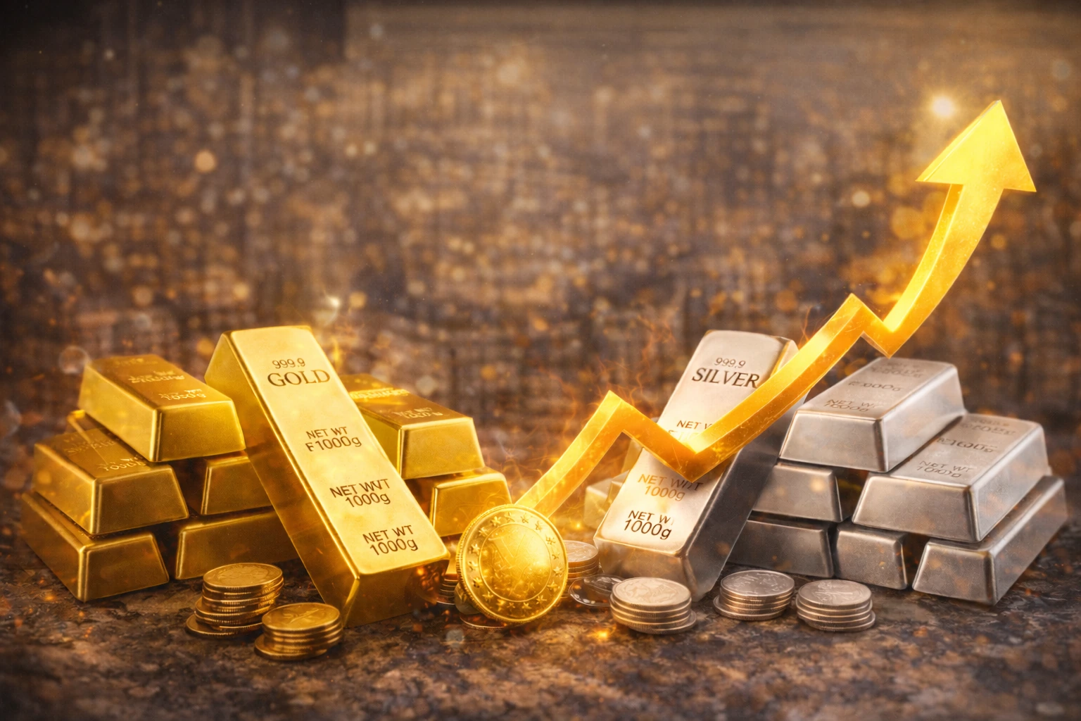 貴金屬衝新高！金價漲破5000美元、白銀107鎂，比特幣避險沒用了？