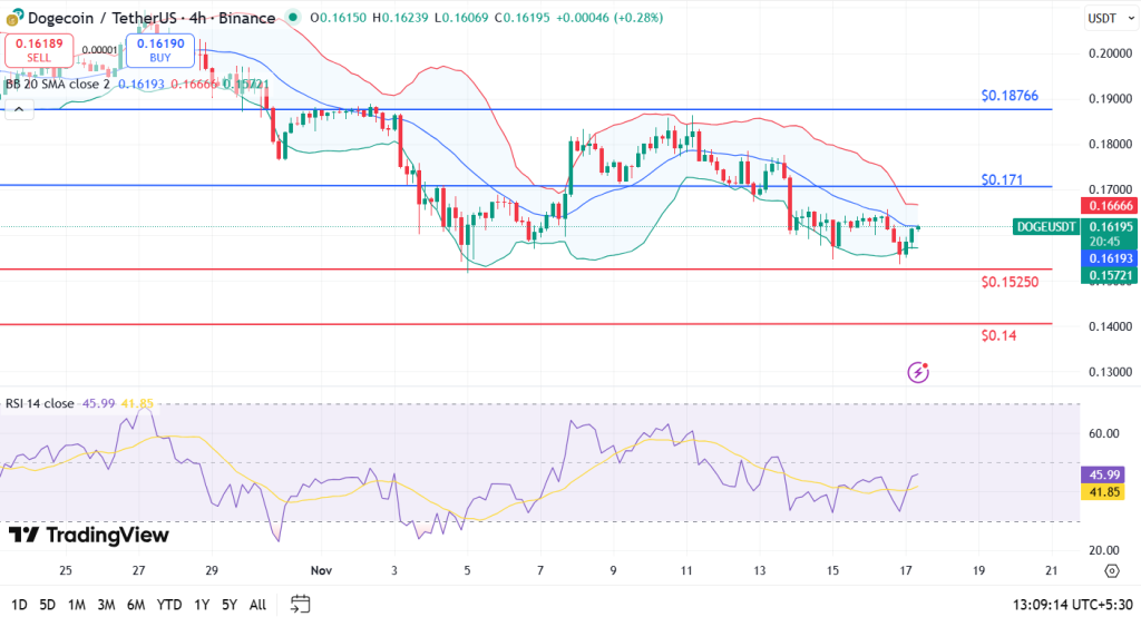 Dogecoin price 17-11-25