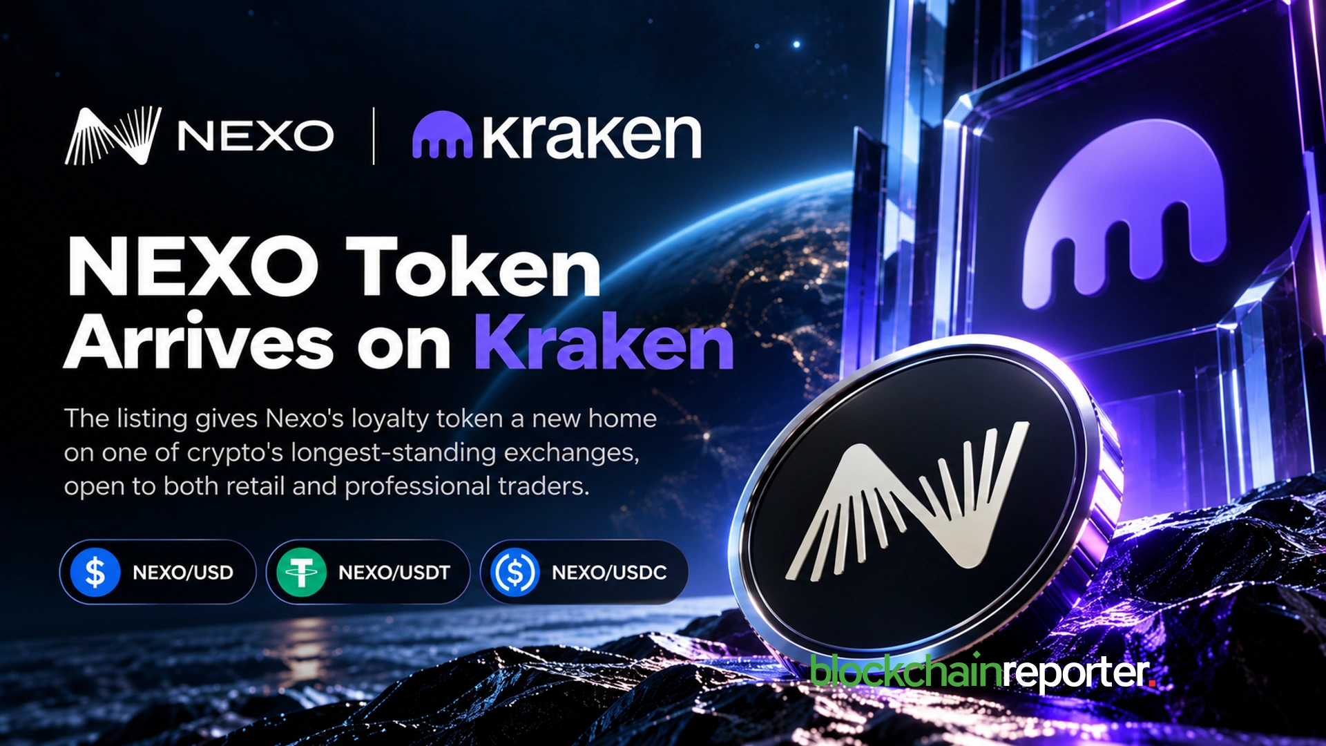 NEXO Token Arrives on Kraken With USD, USDT and USDC Pairs