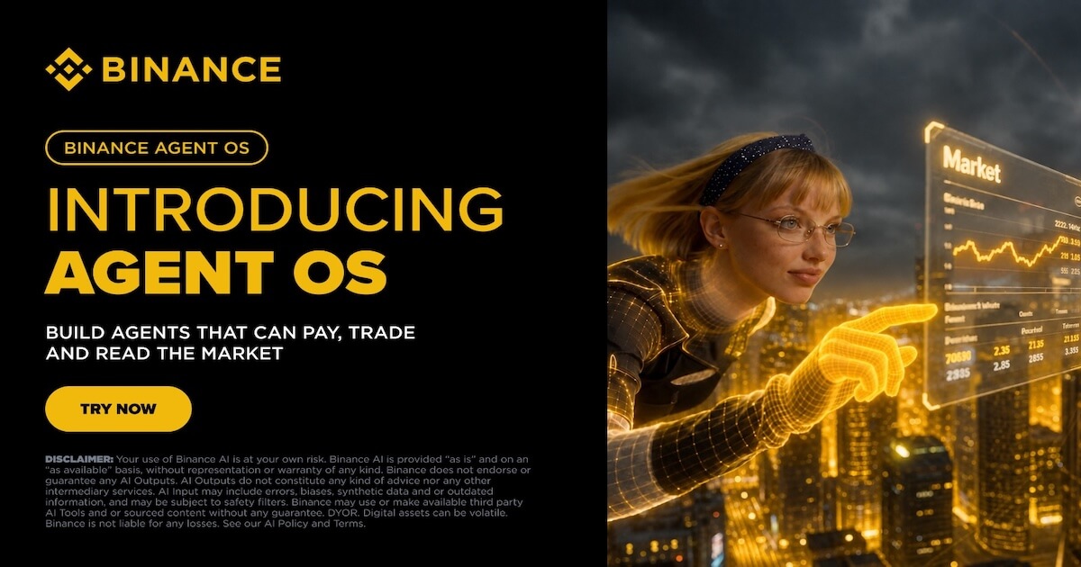 バイナンス、AIエージェント向けプラットフォーム「Binance Agent OS」をローンチ