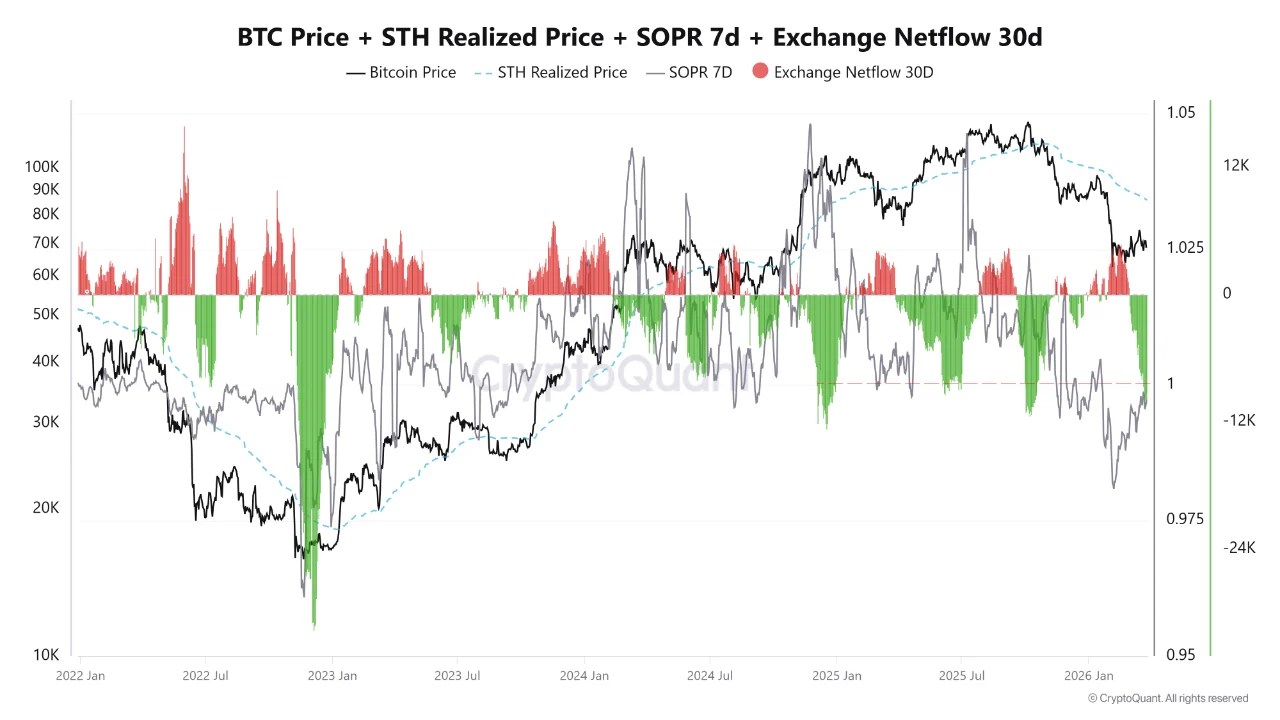 Bitcoin Price Holds Above STH Realized Price As Selling Pressure Thins Out – Details