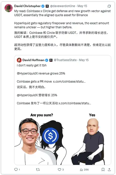 USDC反攻USDT，真正的战场在Hyperliquid