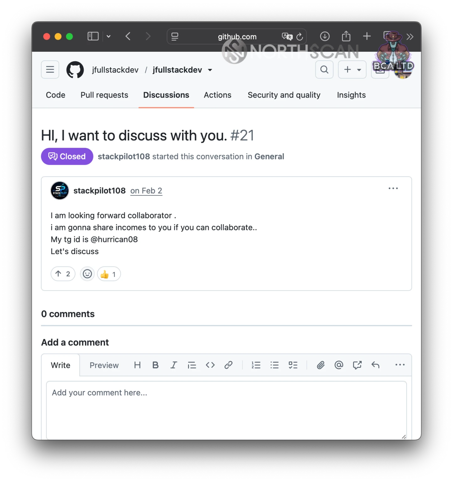 Angelo&rsquo;s comment on GitHub looking for facilitators