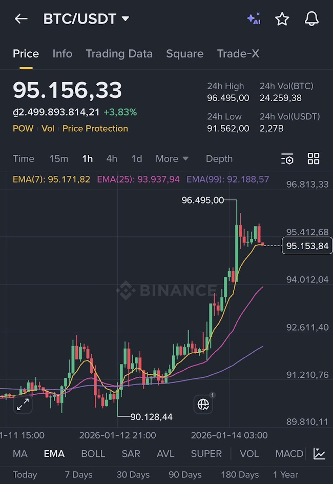 BTC USDT Price Chart