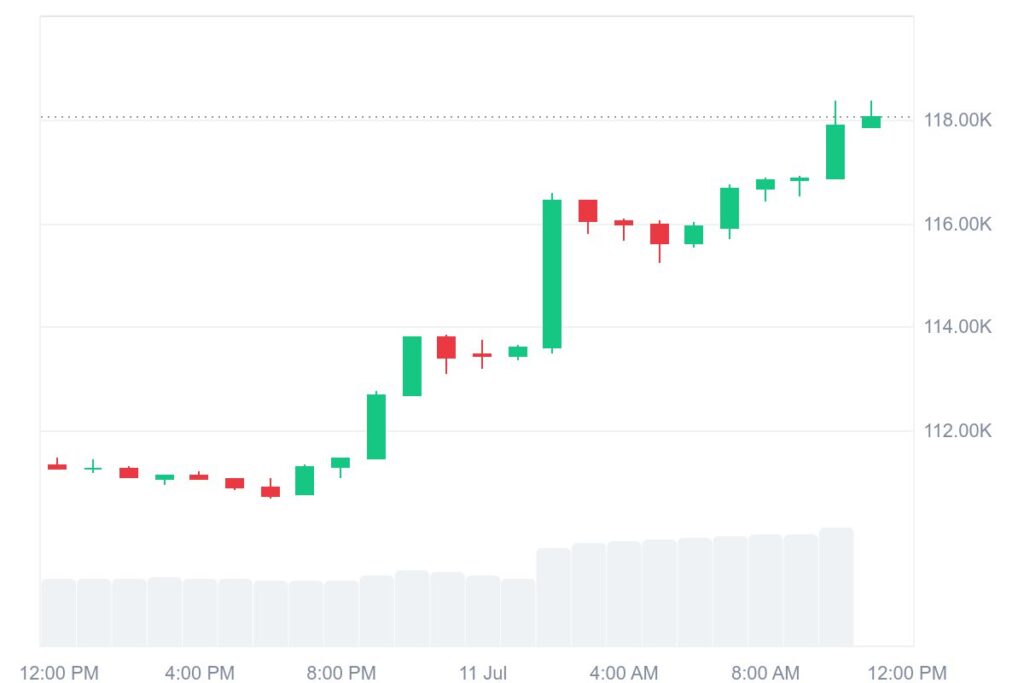 BTC Price Chart - Pumping Hard