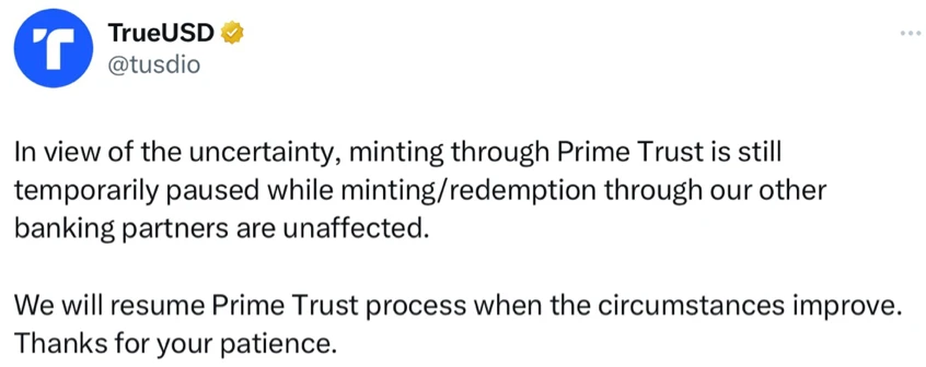 Prime Trust面临破产危机，有哪些潜在的连锁反应？