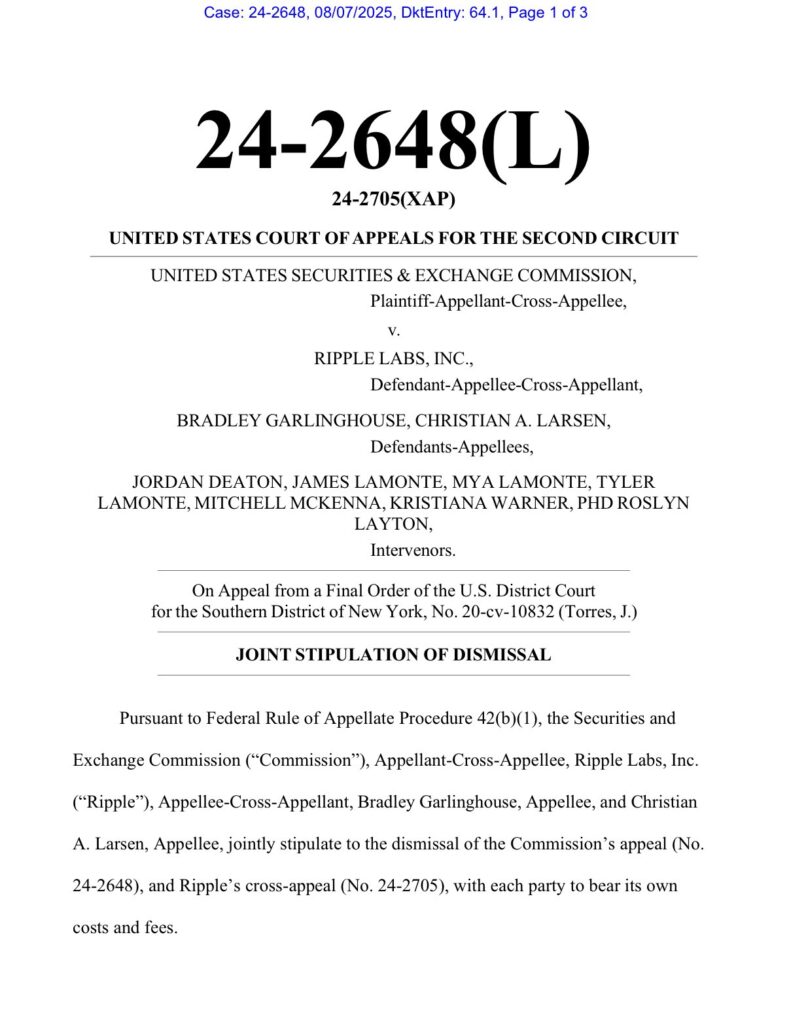 Ripple SEC Appeal