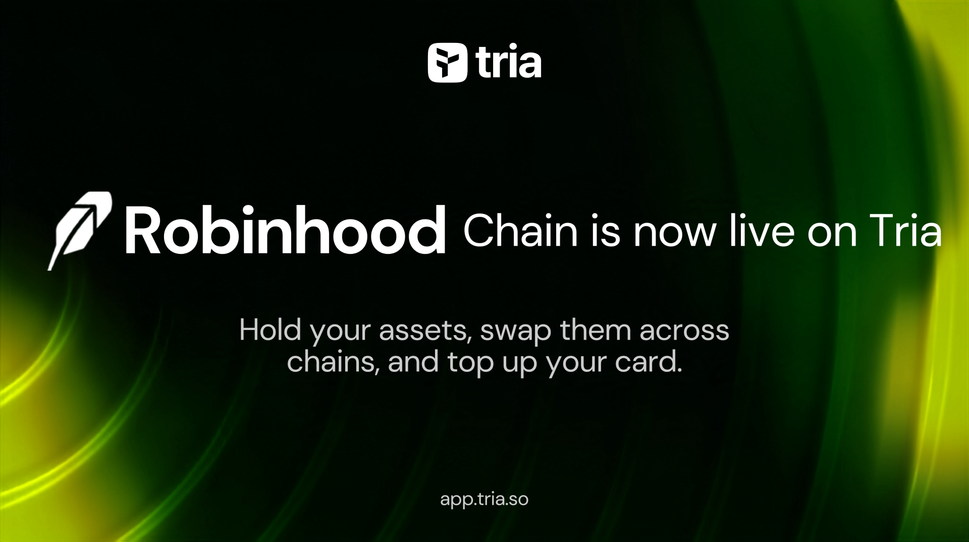 Tria Adds Robinhood Chain Support, Bringing Tokenized Assets Into Everyday Spending