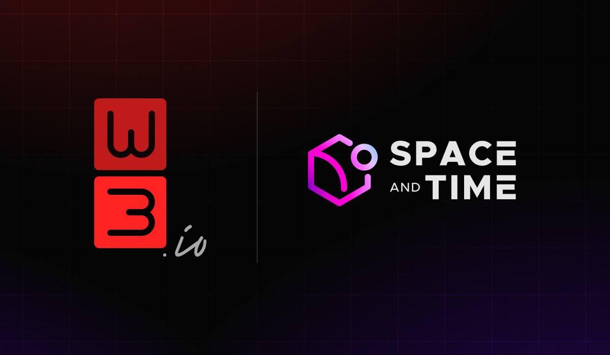 W3.io and Space and Time partner to deliver verifiable data infrastructure for autonomous finance