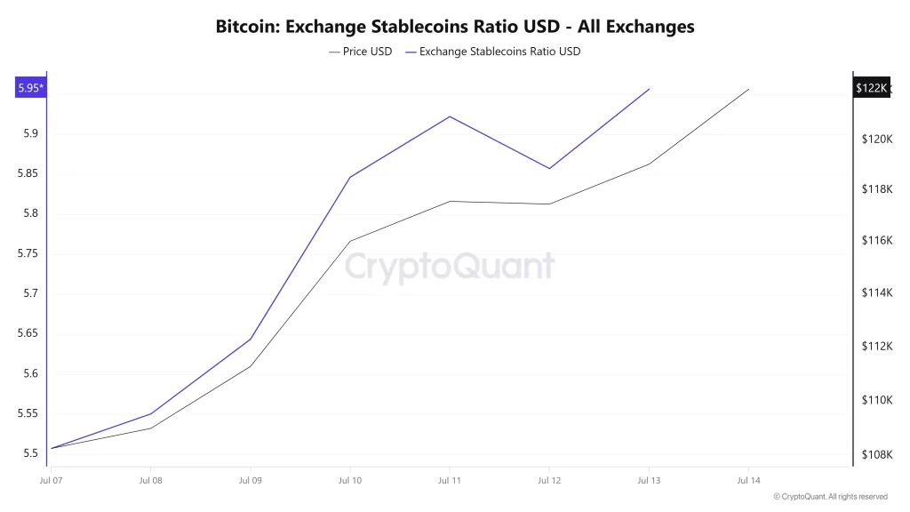 Bitcoin Exchange Stablecoins Ratio USD - All Exchanges
