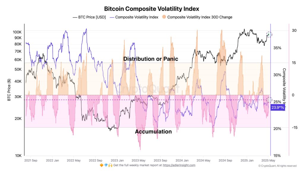Bitcoin Composite Voltality Index Chart