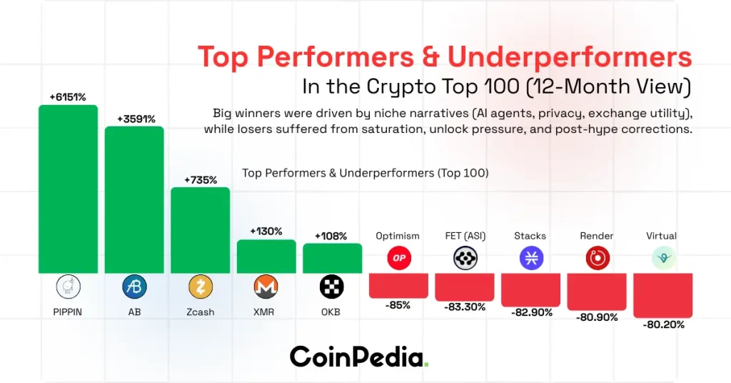 Top Performers & Underperformers (Top 100)