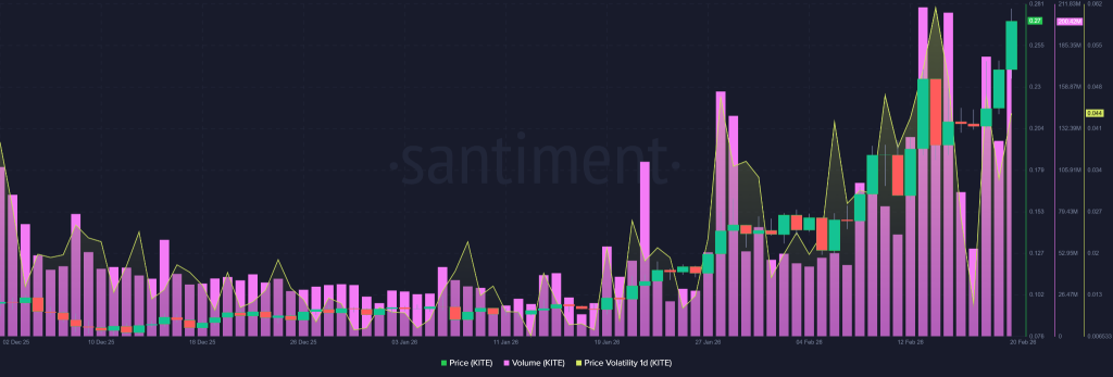KITE crypto On-Chain Data Signals Aggressive Expansion as Whale Activity and Volume Surge
