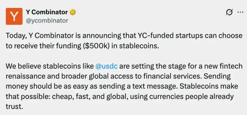 从投资Coinbase到使用USDC：YC等了14年