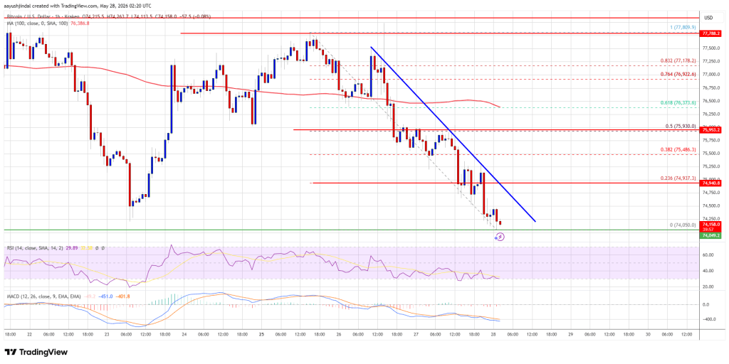 Bitcoin Price Extends Decline Rapidly As Key Supports Collapse